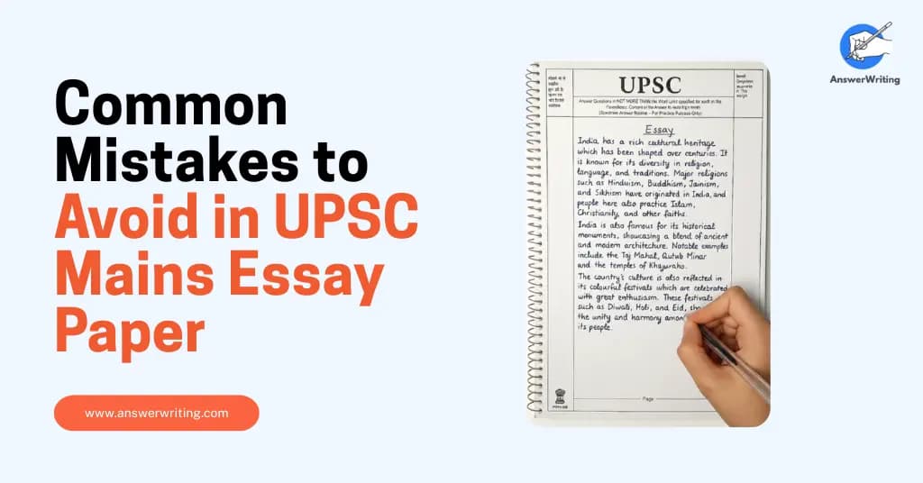Common Mistakes to Avoid in UPSC Mains Essay Paper
