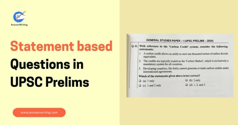 How to solve Statement based Questions in UPSC Prelims by answerwriting